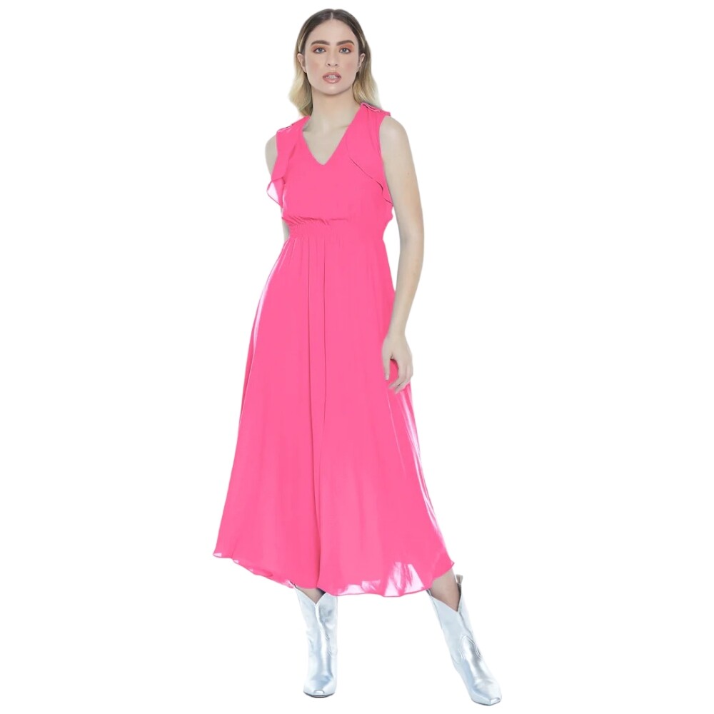 Vestido Largo Color Fucsia Artículo Misam RDP2309009045 Vestido Larguísimo