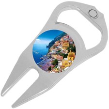 Amalfi Coast Golf Ball Marker Divot Repair Tool Bottle Opener