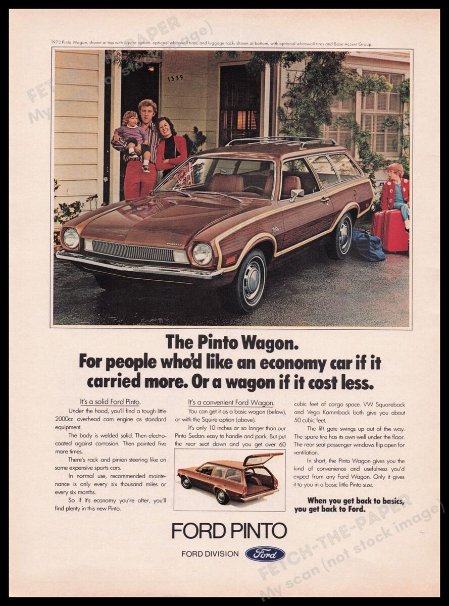Ford Pinto Wagon 1970s Print Advertisement Ad 1972 Family Ford Pinto Wagon 1970s Print Advertisement Ad 1972 Family