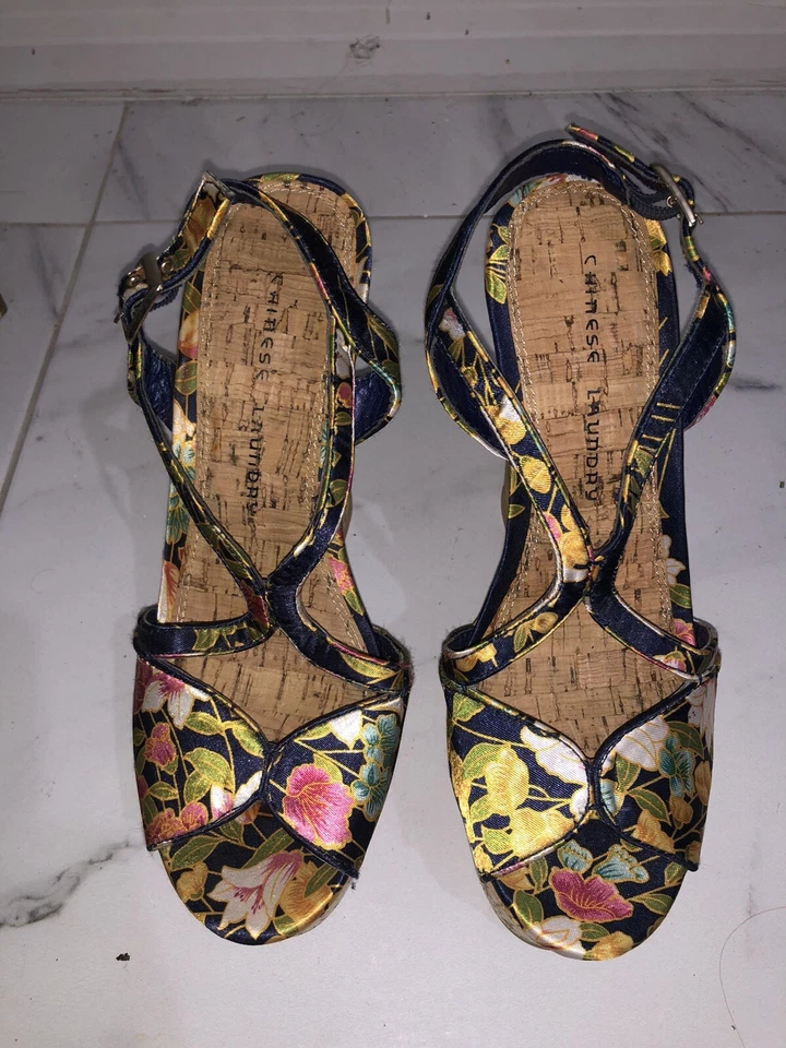 Босоножки на платформе женские Chinese Laundry для вечеринок разноцветные размер 9,5 - Изображение 3 из 4