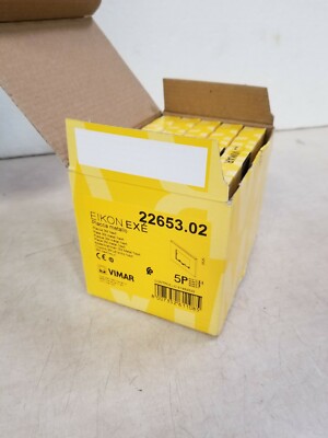 Lot of 5 - Vimar Eikon Exe 3 Modules Metal Next Outlet Covers 22653.02