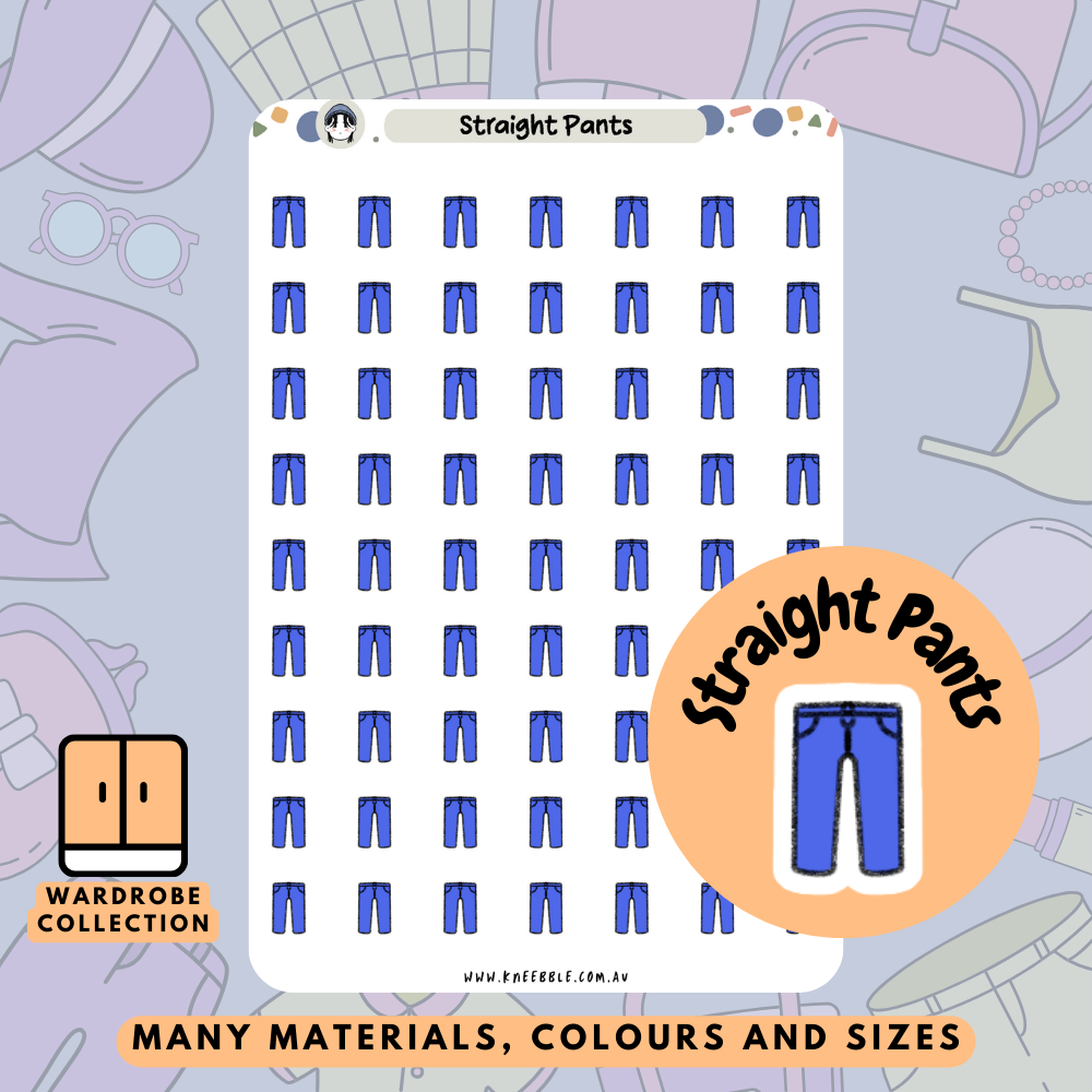 Pegatinas planificadoras de pantalones rectos