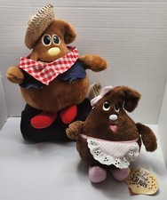 1984 Nestle Plush Lot of 2 Milky Lil Bits VTG Chocolate Chip Promo New w/ tags