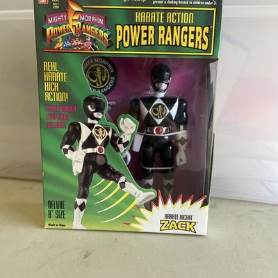 Mighty Morphin Power Rangers Karate Kicking Zack Black Action Figure New In Box