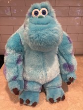 Sulley Monsters Inc. 16" Blue Plush Stuffed Toy Disney Store Clean VG Condition