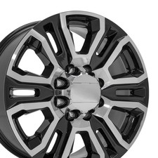 20x8.5 OE Wheels CV70A Black Machined Wheel 8x6.5 (12mm)