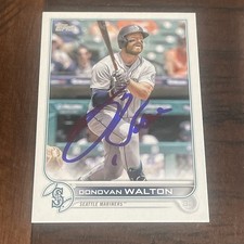 2022 Donovan Walton Topps BASEBALL #US242 Seattle Mariners AUTO SIGNED IP