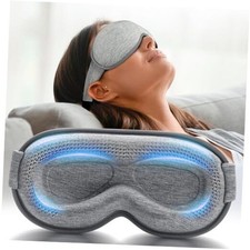 Weighted Eye Mask for Sleeping - Blackout Sleep Mask for Women Men, Lash Grey
