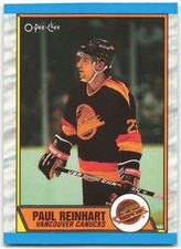 1989-90 O-Pee-Chee #148 Paul Reinhart Vancouver Canucks