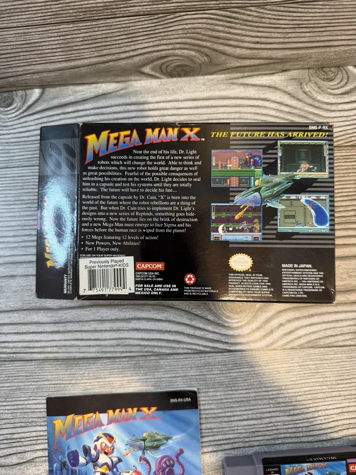 Mega Man X SNES Complete in Box Authentic Capcom CIB - See Photos - Image 4 of 4