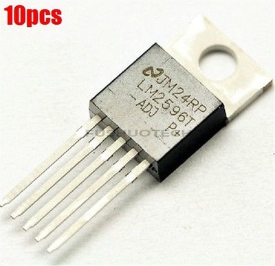 10pcs LM2596T-ADJ LM2596 TO-220 switching regulator new ic ba &ex