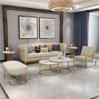 Chesterfield 5Tlg. Wohnzimmer Sofa MöBel Sofas Couchen Hocker Couchtisch Tisch