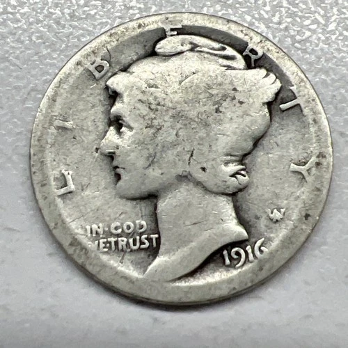 1916 MERCURY SILVER DIME ACTUAL COIN Get More Today & Save Shop Here Buy Here