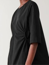 COS Ring Detail Top In Black Modest Back Zipp...