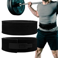 Weightlifting Belt for Men and Women, 10mm x 4" Genuine Leather Lever Belt fo...
