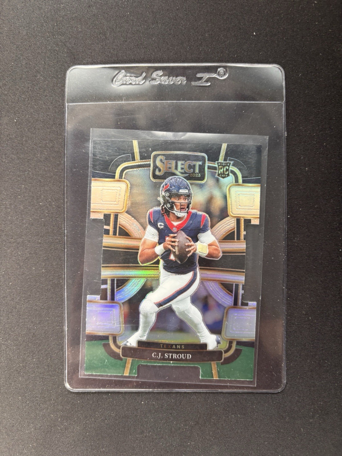 2023 Panini Select - Concourse C.J. Stroud #41 Black & Green Prizm Die-Cut (RC)