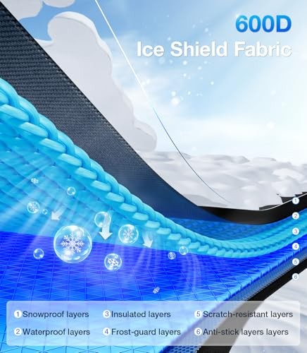 Wigoo 2025 Upgrade All-Season Car Windshield Cover - L - Pickup/Large SUV/MPV