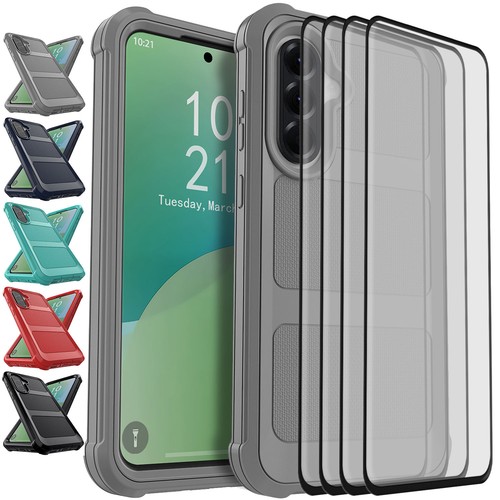 For Samsung Galaxy A56 Rugged Hybrid Case Heavy Duty Cover / Screen Protector - $12.99