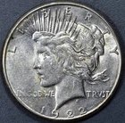 1922-S $1 PEACE SILVER DOLLAR KM# 150 Grade:  XF A6045