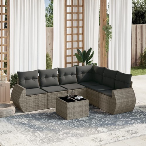 Vidaxl Gartenmöbel Sofa Garnitur Gartengarnitur Garten Sitzgruppe 6-tlg. Beige v - Bild 2 von 84