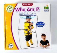 The Learning Journey: Match It! - Who Am I? - 20 Piece Self-Correcting Matching