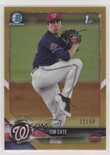 2018 Bowman Draft Chrome Gold Refractor 22/50 Tim Cate #BDC-12 uk2