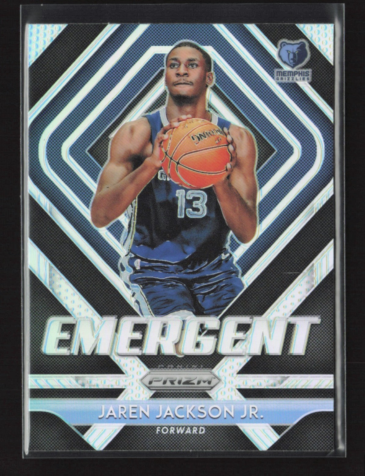 2018-19 Panini Prizm Emergent Silver Prizm Card Jaren Jackson Jr. RC #4 Memphis