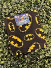 NEW DC Batman Sewing / Quilting Cotton Fat Quarter Black Yellow 100 Cotton