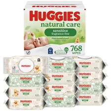 Huggies Natural Care Sensitive 64 Count Pack of 12 , 64 12
