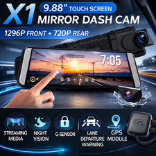 Rückspiegel Dashcam Touchscreen Vorne Hinten Nachtsicht inkl. 32GB X1
