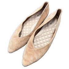 Birdies The Goldfinch Pointed Toe Tan Suede Ballet Flats 8.5