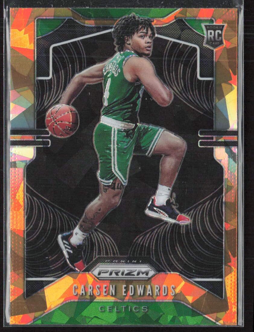 2019-20 Panini Prizm #276 Carsen Edwards Prizms Orange Ice Boston Celtics (B3)