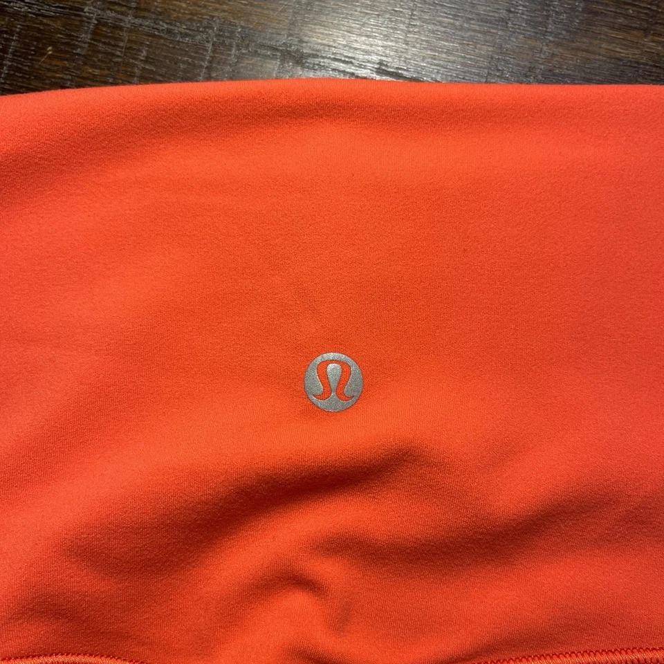 Lululemon Mujeres Align Leggings Pantalones Naranja Rojo Tirar de tiro alto Logo Talla 4 Foto 3 de 4