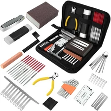45Pcs Guitar Tool Kit, Guitar Repair Kit, Guitar Setup Kit, Luthier Tools Gui...