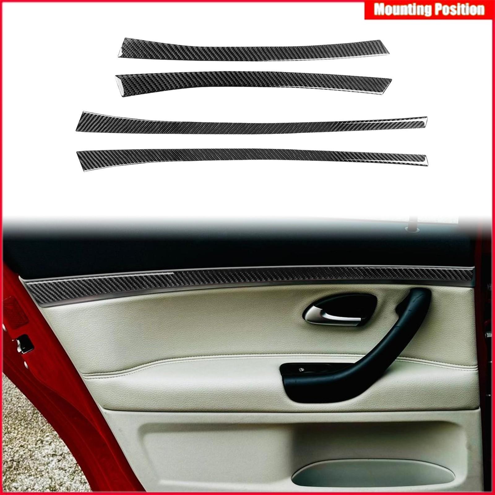 Real Carbon Fiber Interior Door Trim Strips Trim For Saab 9-3 2003-2011
