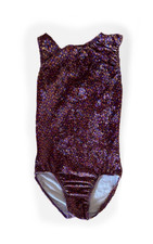 GK Elite Girl s Gymnastics Leotard Cute Pattern Leo Purple Velour Type Fabric L