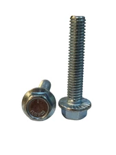 (50 Pcs) 3/8-16x2 Grade 5 Hex Serrated Flange Bolts Screws (FT) Zinc Clear