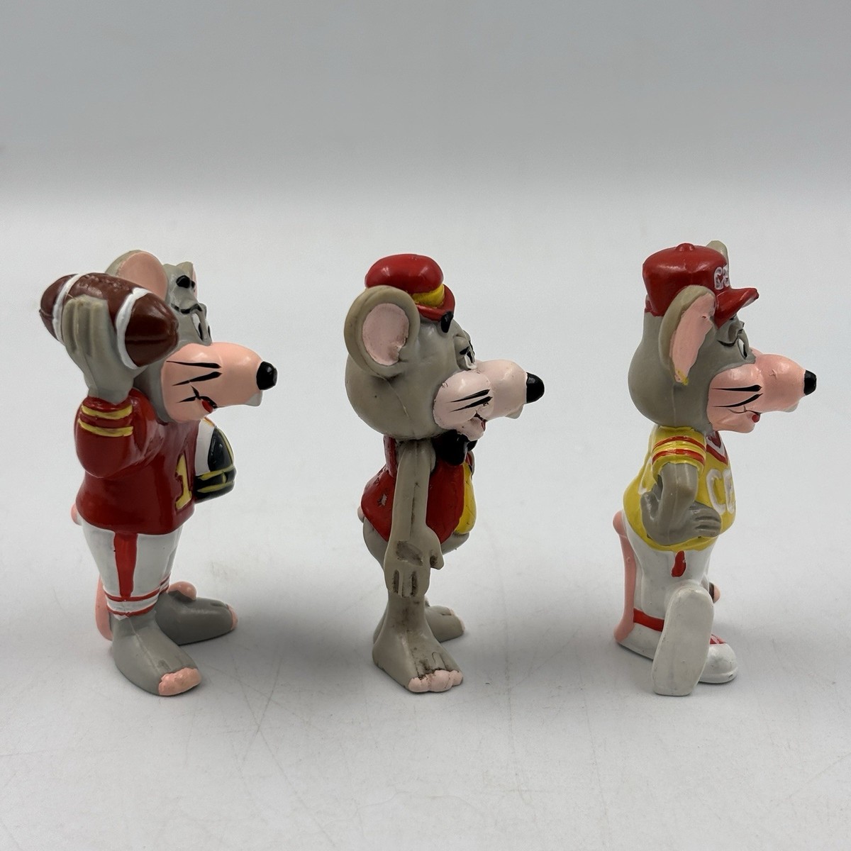 Chuck E Cheese Vintage 80's PVC Sports Figures 1986 Showbiz Pizza