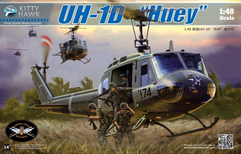 Kitty Hawk KH80154 - 1/48 UH-1D ""Huey"" - New