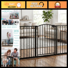 Extra Wide Baby Gate 30.5"-58" for Stairs  Doorways - Safety Child Barrier