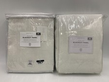 Pottery Barn Kids Evelyn Blackout Drape Panel Curtain S/2 White 44 x 84" N258