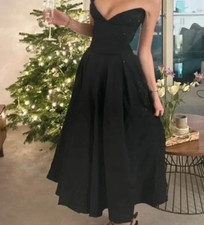 Nadine Merabi House of CB black strapless 'Lady' dress, size M (10)