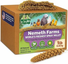 Nemeth Farms Spray Millet - Edible Tops Only, Non-GMO and Sun-Dried - 1 lb for P