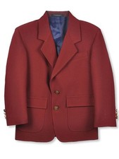 Rifle Single-Breasted Unisex School Blazer Sizes 8 - 20 Color: burgundy Size: