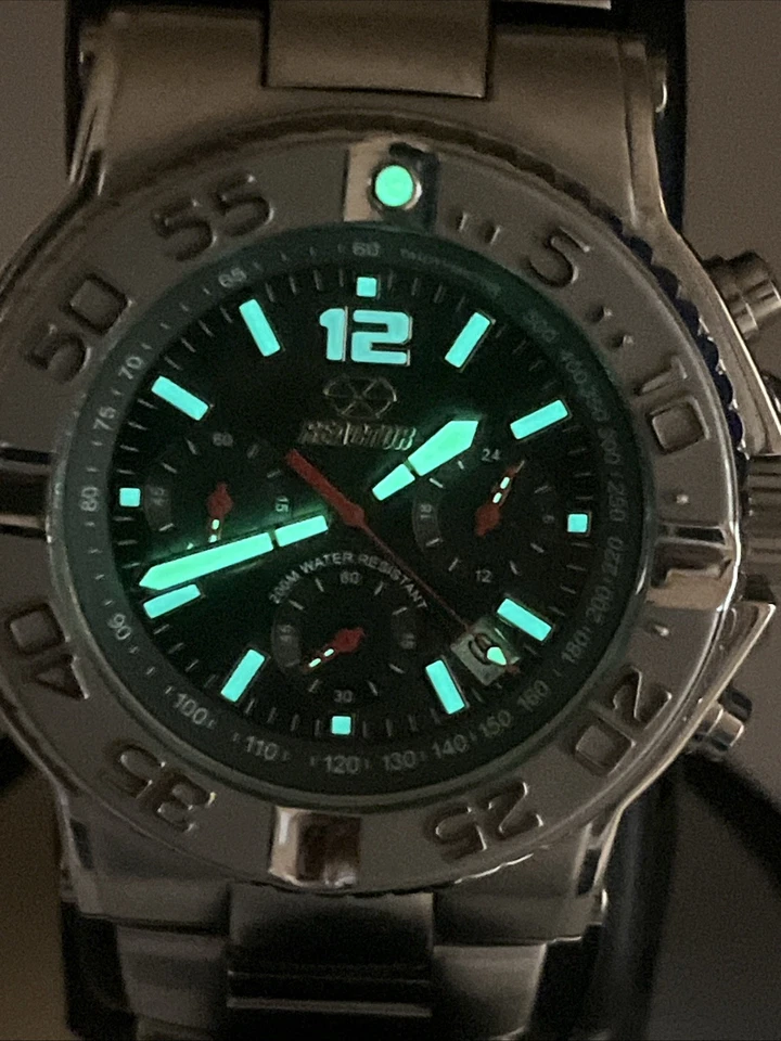 Reactor Critical Mass Chronograph Men Watch 75601 Diver 200M W/ Box, New Battery - Image 4 of 4