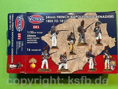 1:32 Victrix 5402 Napoleon Frankreich Infanterie Grenadiere 1805-12 Figuren 54mm