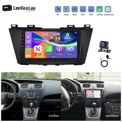6+128GB Für Mazda 5 2010-2015 Android 15 Autoradio GPS NAVI WLAN Bluetooth RDS