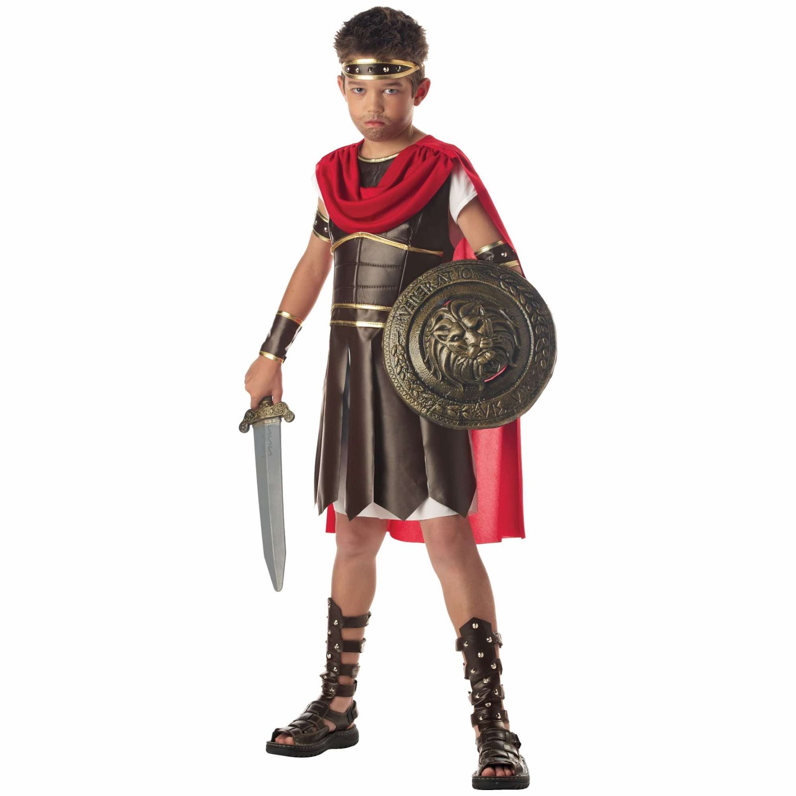 Disfraz Hércules Griego Romano Gladiador Guerrero Soldado Medieval Niño L