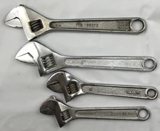 4pc. Generic Adjustable Wrenches -2x 6in. 2x  8in. Proto Stanley