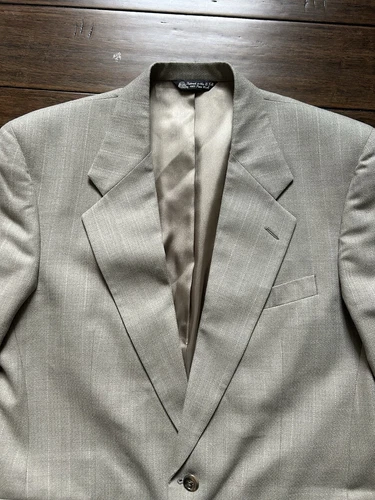 Christian Dior Blazer Uomo 40R Lana Beige Tuta Giacca Cappotto Sportivo MADE IN USA